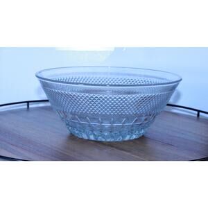 Rare Vintage Italian Crystal Glass Bowl - Elegant Design